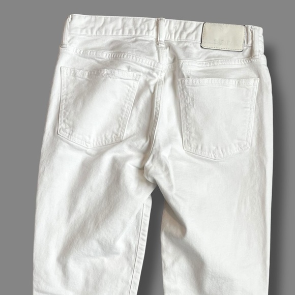 Moussy Velma White Jeans Skinny Distressed Mid rise 5 pocket Made in Japan 6/28 - Picture 8 of 13